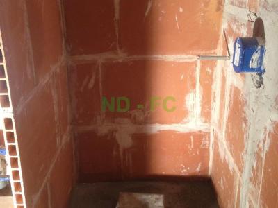 Installation de l'étanchéité de la douche 