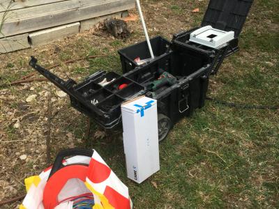Installation commande radio éclairage jardin 