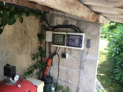 Installation commande radio éclairage jardin 